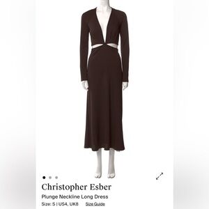 Christopher Esber Dark Brown Maxi Skirt